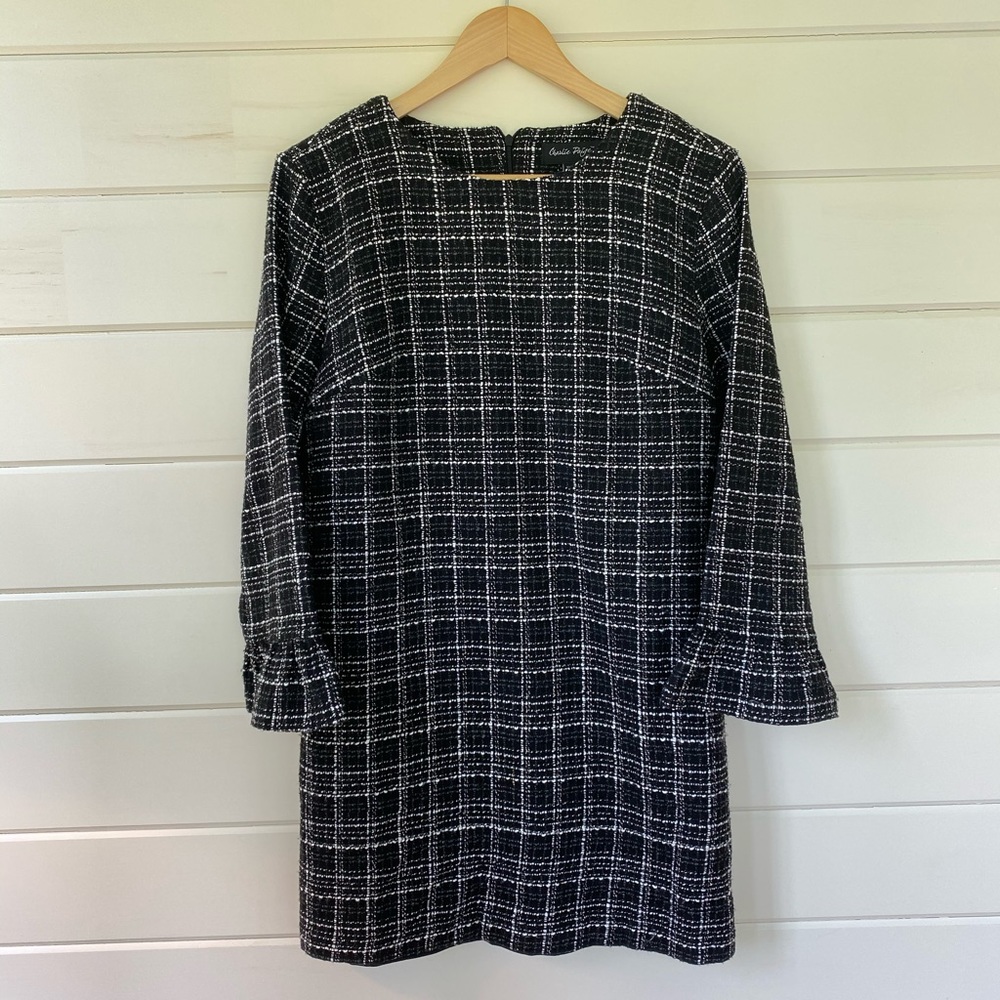 Charlie Paige Tweed Bell Sleeve Dress